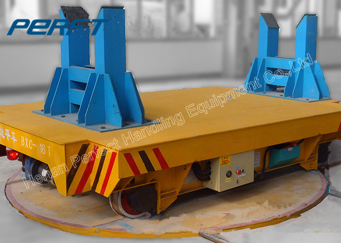  motorized industrial turntable heavy duty material handling rail transfer carts
