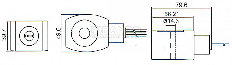 Dimension of BB14339732 Solenoid Valve Coil :