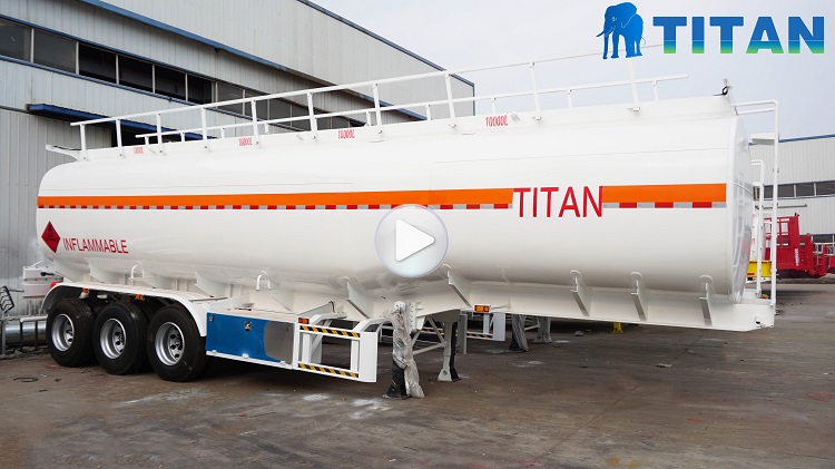 Carbon Steel 45000 Liters Fuel Tank Semi Trailer Truck for Ghana
