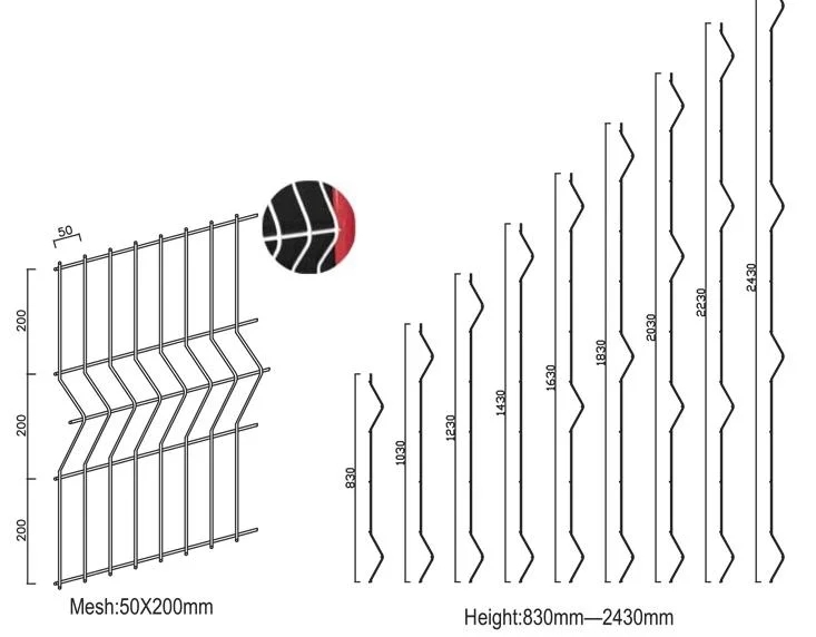curved mesh fence