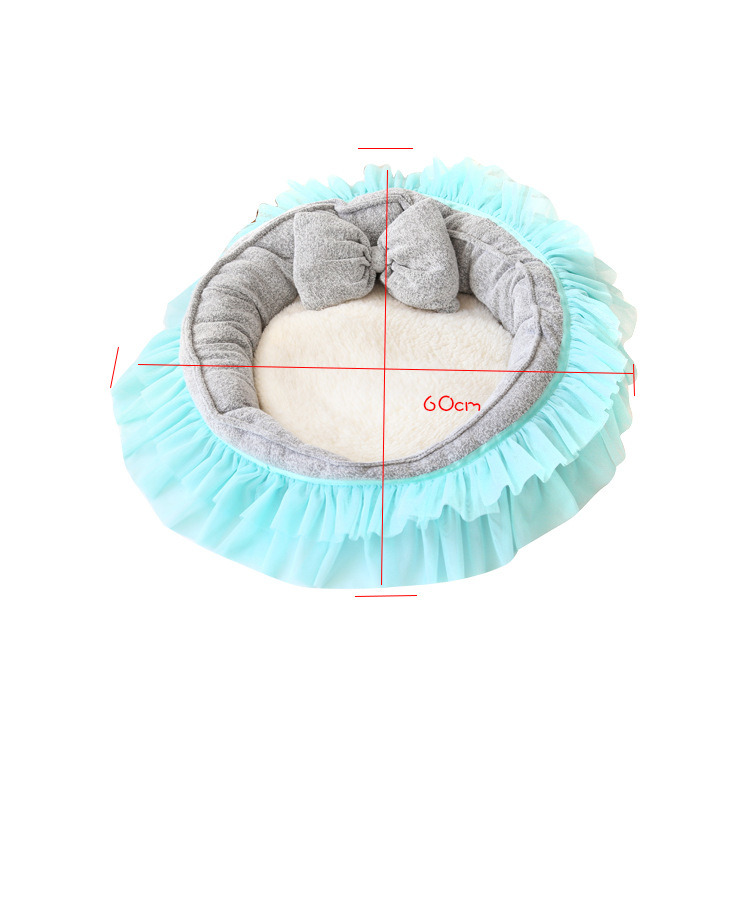Coral Velvet Dog Soft Pads Pet Lace Princess Cute Bed
