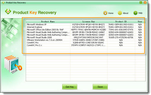 product key recovery