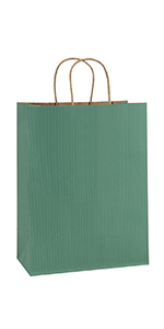 BagDream 10x5x13" Green Shopping Bags 25PCS