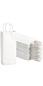 Wine Bags Kraft Paper Bags Bluk White Gift Shopping Bags Party Bags Recyclable Retails Wrapping