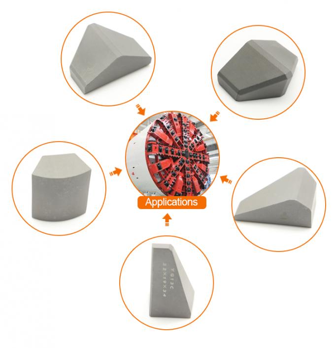 Sand Blasting TBM Cutting Tools , Cemented Tungsten Carbide Tips TBM Disc Cutter