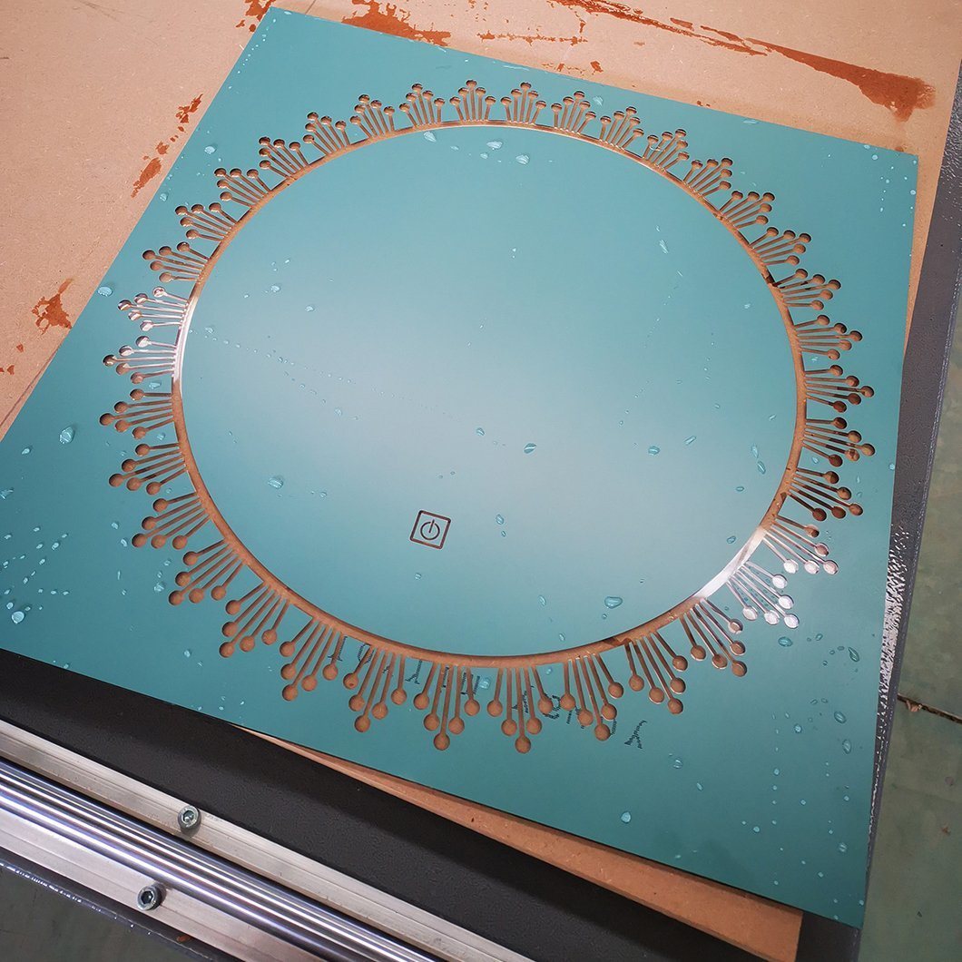 Factory Wholesale Bevelling Sandblasting to Make Glass for LED Mirror Engraving Machine