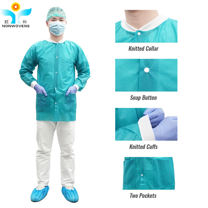 PP SMS Disposable Medical Lab Coat Sustainable For Men 1
