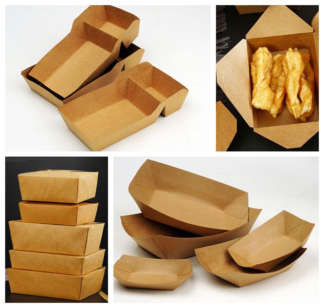 PE Coated High Stiffness Brown Kradt Paper 300gsm For Food Takeaway Box 