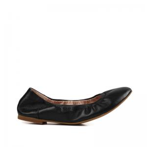 China Rubber Bottom Anti Slippery Ballet Flat Shoes BSCI Black Hard Wearing on sale 