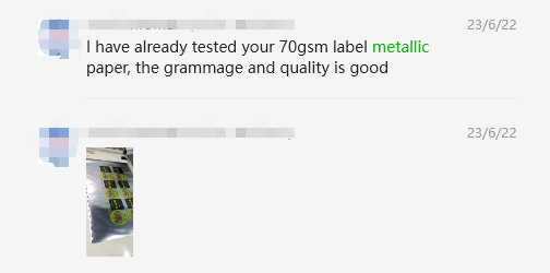 70gsm Label Metallic Paper For Beer Bottle Label Silver One Side Nonabsorbent Packaging Materials