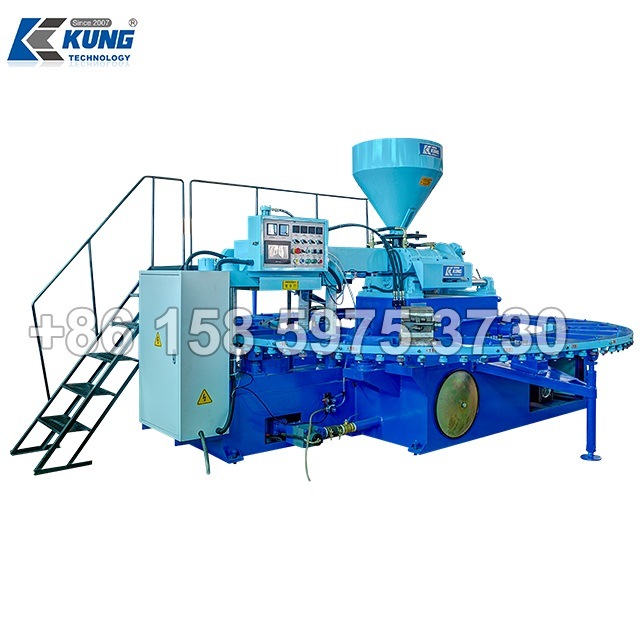 24 Stations Single Color PVC Airblowing Machine Shoes Slipper Sandal Injection Moulding Machine