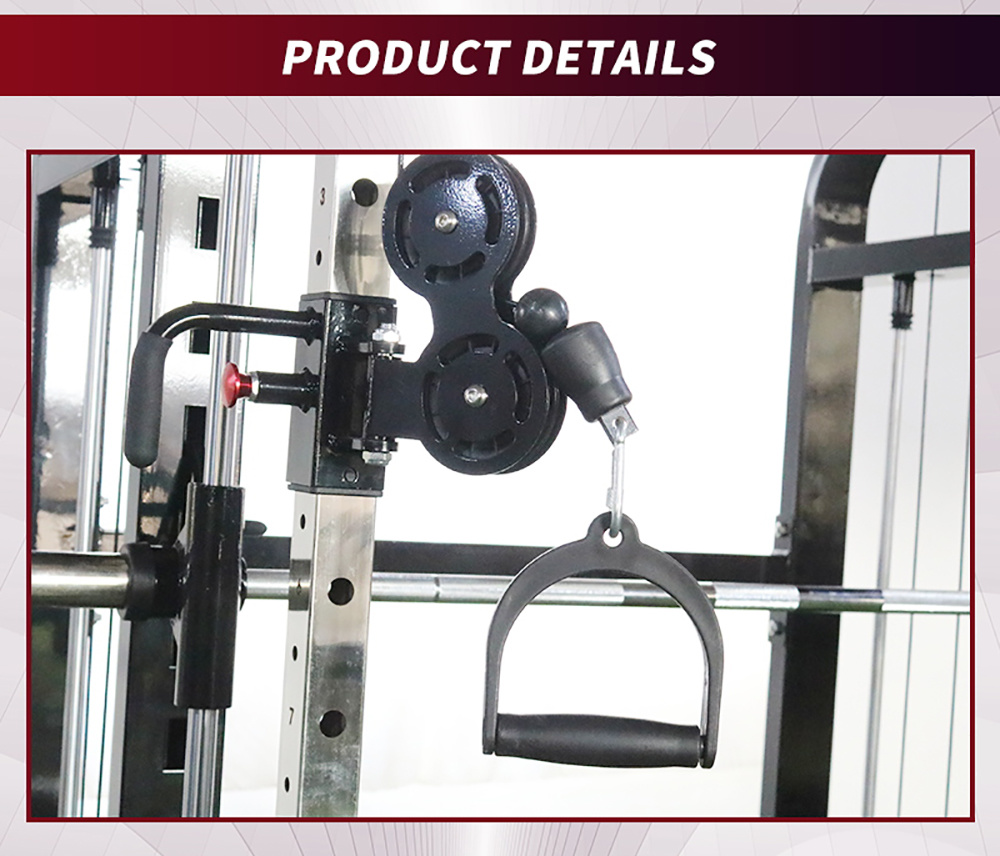 Factory Direct Commercial Home Fitness Equipment Multifunctional Trainer Power Safety Squat Rack Smith Machine