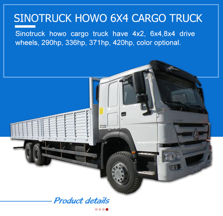 New/Used Sinotruk HOWO 10ton 20ton 30ton 6X4 Cargo Truck