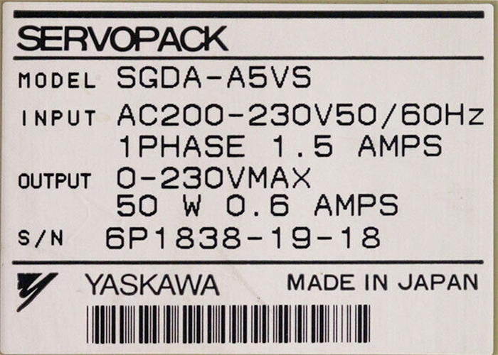 SGDA-A5VS Brand Yaskawa New Industrial Servo Drives In Original 0
