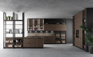 China Classic Solid Wood Kitchen Storage Cabinets 9mm MFC Back Panel Quartz Stone on sale 