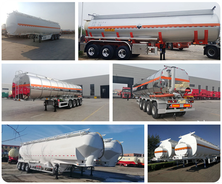 Stainless Steel and Aluminum 45000 Liter Oil Tanker Fuel Tank Trailer