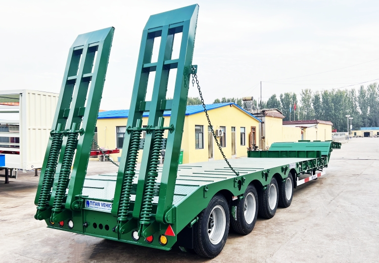 4 Axle 80 Ton Low Bed Semi Trailer with Ladder for Sale in Zimbabwe Harare