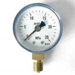 50mm Blue Painted Steel Case 25 MPa Oxygen Manometer Brass Wetted Parts Utility Pressure Gauge