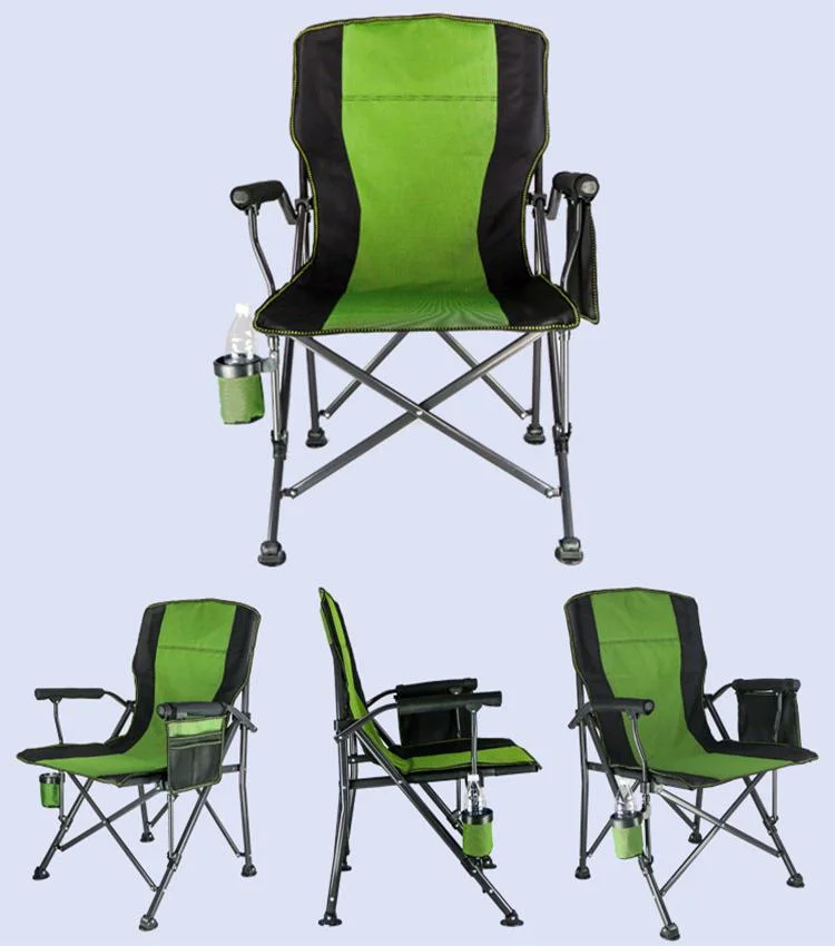 Ready to Ship Portable and Stowable Paint Process Steel Pipe 600d Fabric Steel Folding Outdoor Chair for Events