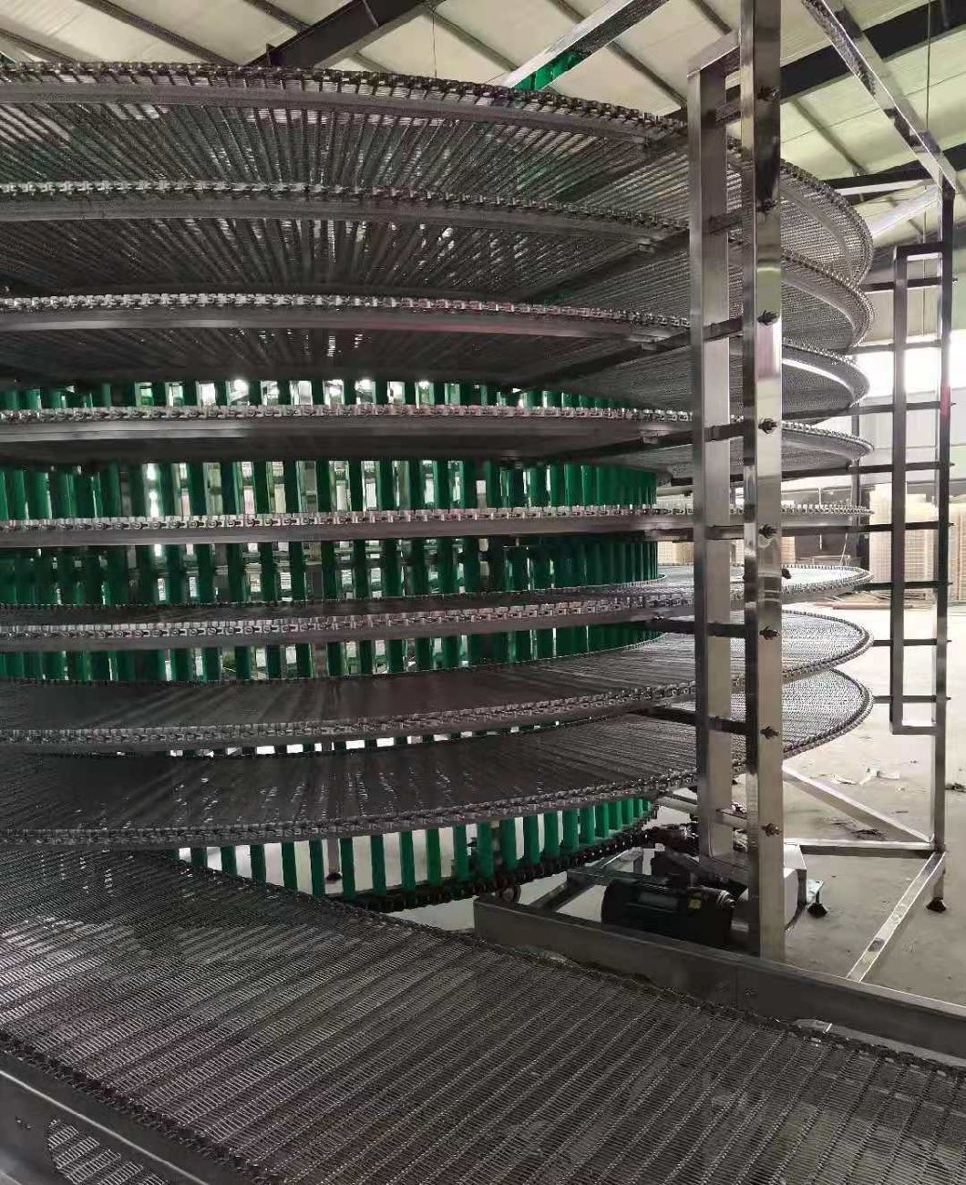 Plastic and Stainless Steel Spiral Cooling Tower Bakery Equipment