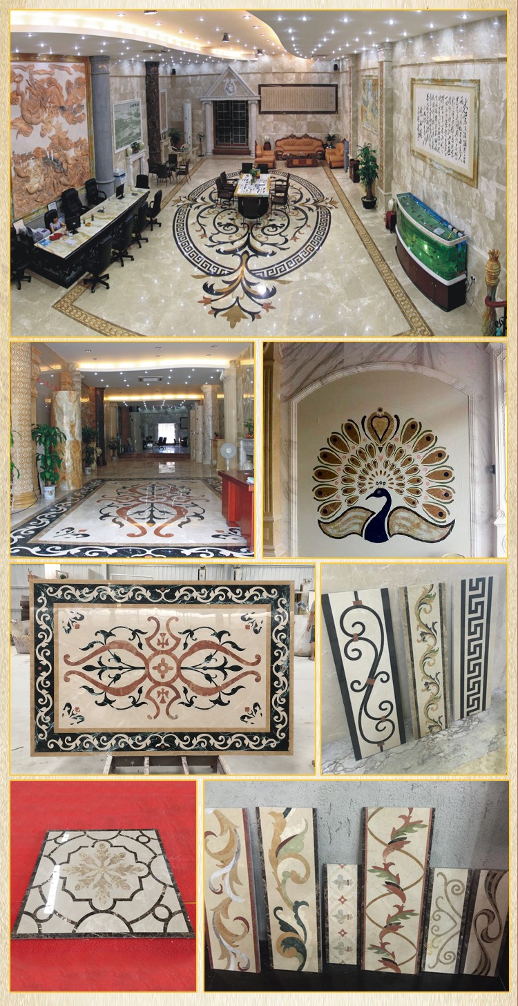Home And Hotel Decorative White Marble Water Jet Patterns Price