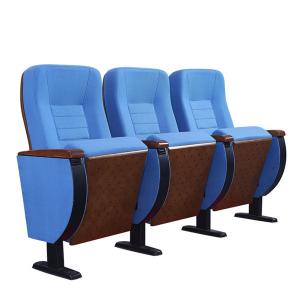 China Sky Blue Fade Resistant 3 Seat Theater Seating / Folding Cinema Chairs on sale 