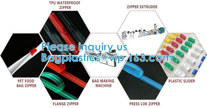 Vacuum String Horizontal Slider Flange Press Waterproof Easy Tear Zipper Slider Zip Lock, PVC EVA TPU Airproof 0