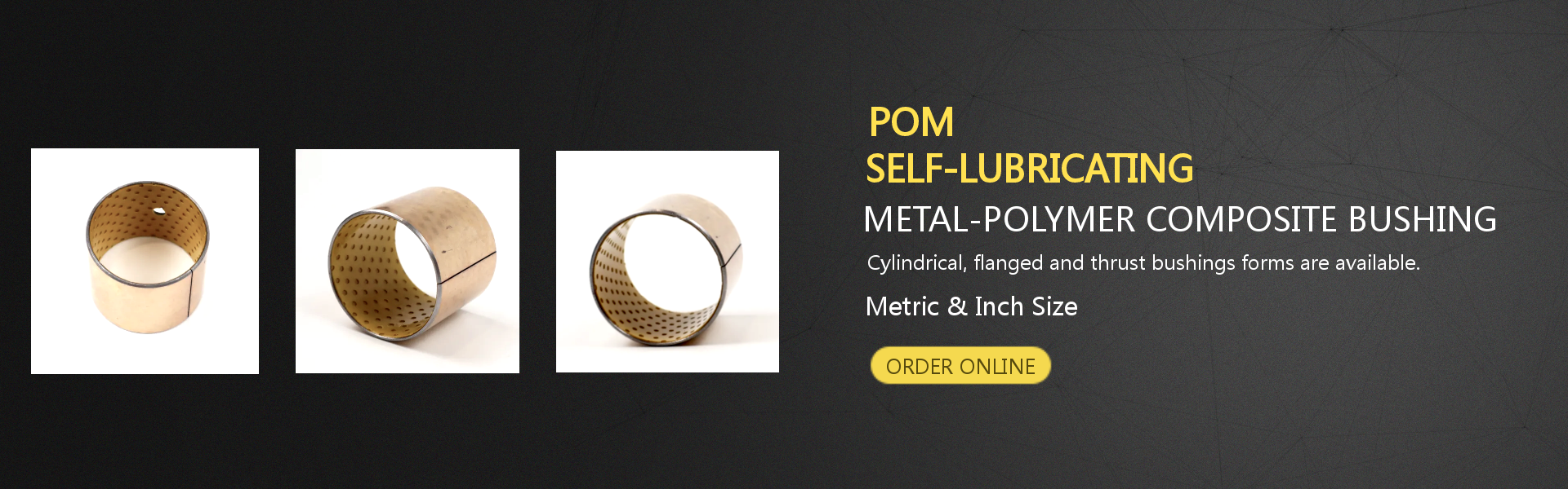 self-lubricating pom metal-polymer composite bushing