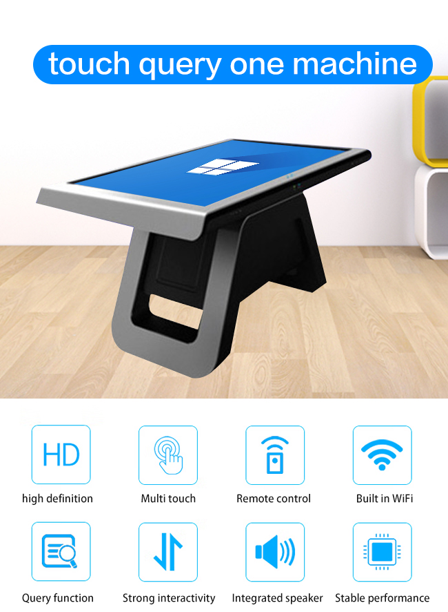 Custom Intelligent LCD Multitouch Screen Table Touch Coffee Table For Gaming All In One Kiosk