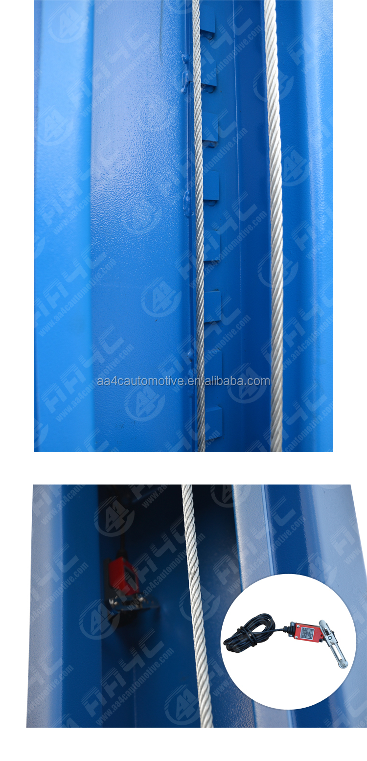 8 fold profile column 4.5T dual points manual release hydraulic 2 post car lift