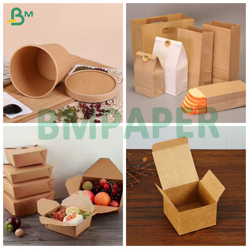 Oil And Moisture Proof PE Coated Kraft Paper For Food Packaging boxes