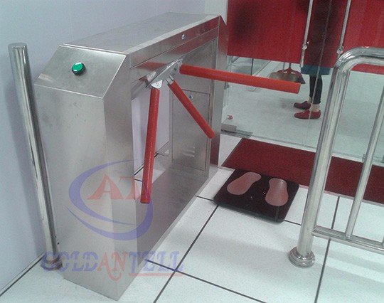 Standard size ESD supermatic tripod turnstile electric automatic esd access gate mechanism