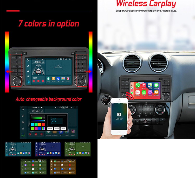 Mercedes Benz ML 350 W164 2005-2012 With Physical Buttons Car GPS Wireless Carplay