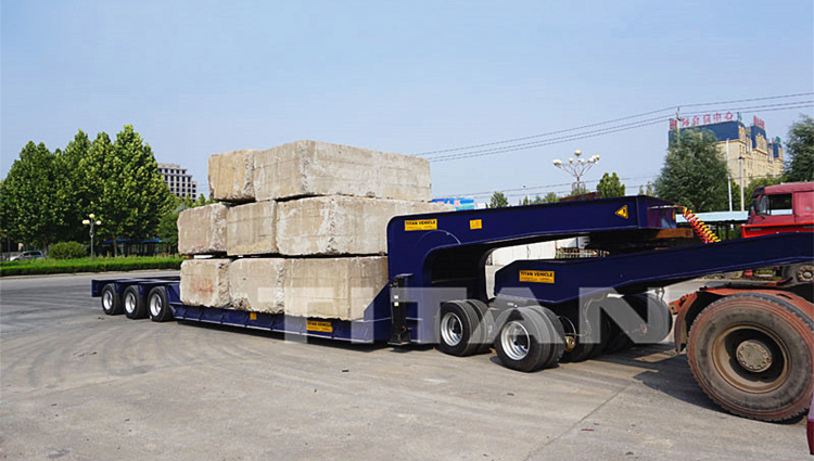 3 line 6 axle lowbed trailer