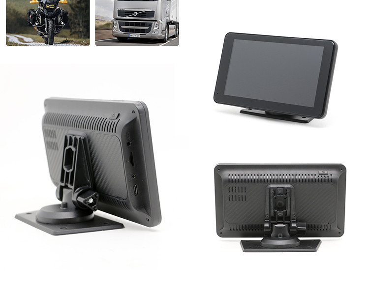 Car Dash Cam DVR 7inch Portable Navigator For Truck Support AHD Rear View Camera
