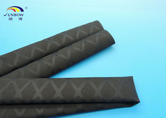 Nonslip Irradiated Flexible Heat Shrinkable Polyolefin Heat Shrink Grips 25.0mm Black