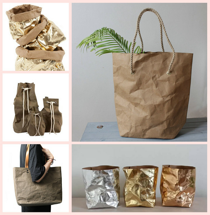 Metallic Color Waterproof Durable Washable Kraft Paper For Flower basket Bag 