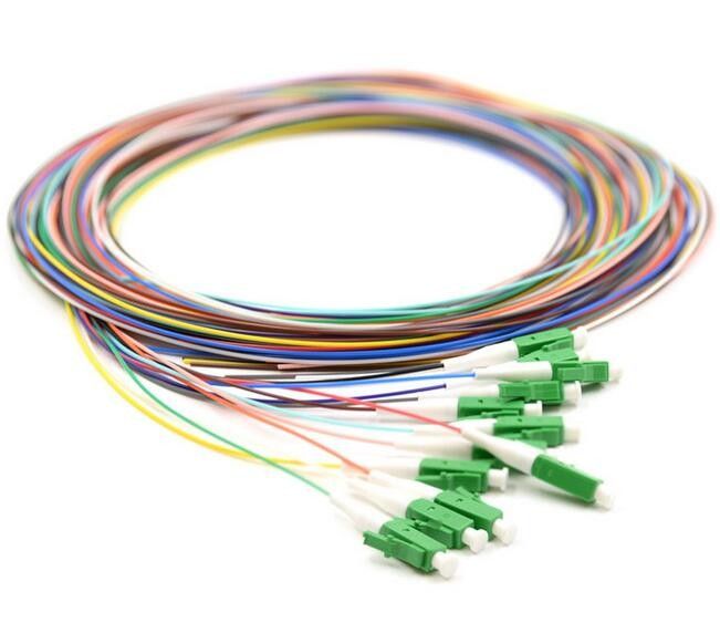 G652 Single Mode Pigtail , FTTH Fiber Optic Cable LC / APC Connector Type