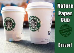 starbucks paper cups and lids