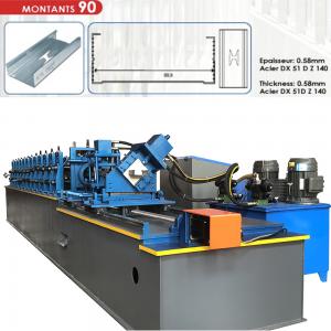 China 25 Gauge Galvanized Steel Wall Framing Ce Stud And Track Roll Forming Machine on sale 
