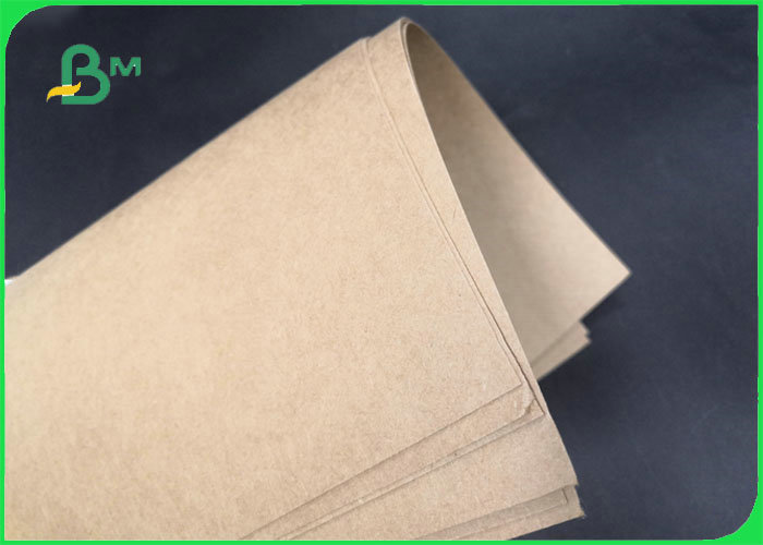 100% Safe Brown Kraft Wrapping Paper For Fried food 300gsm Tear - resistant