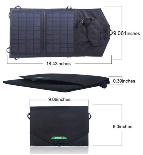 High quality 7w portable folding solar panel kit, solar panel charger for phone with inner voltage controller