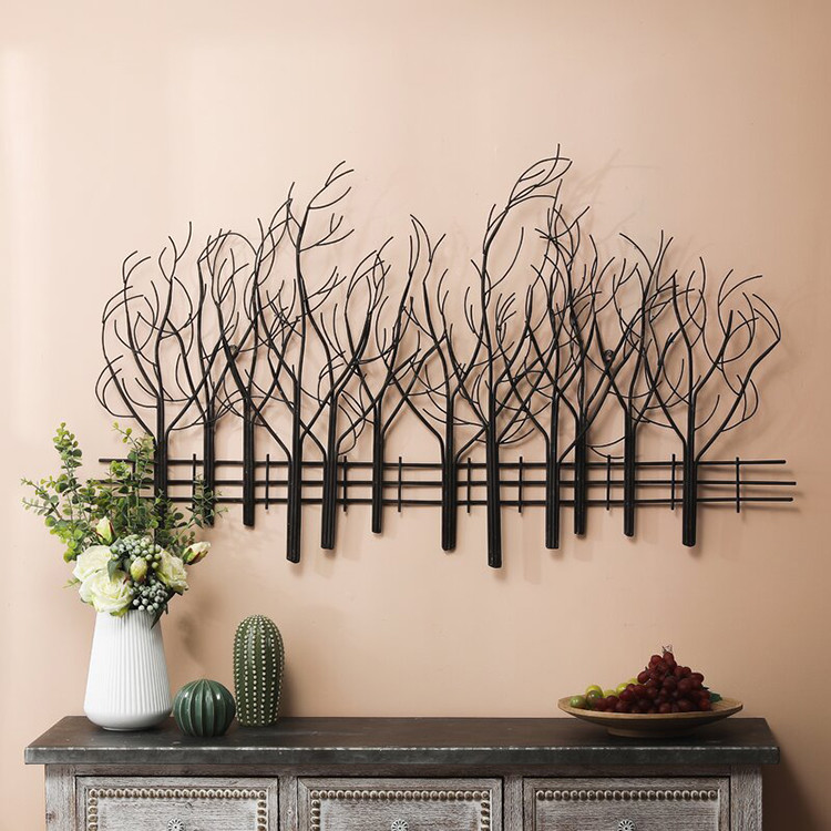 European Style Home Wall Decor Branches Metal Art for Living Room