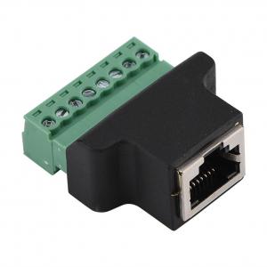 China RJ45 Female Jack 8P8C to 8 Pin Screw Terminal Block Adapter for CCTV Vedio Solution on sale 