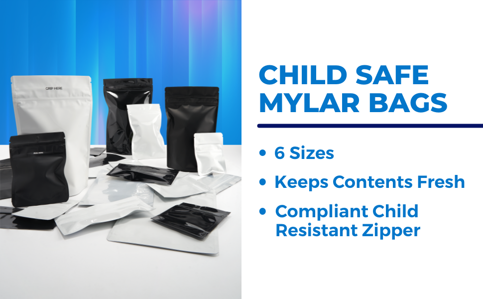 Loud Lock Child Safe Mylar Bags Food Storage Bag