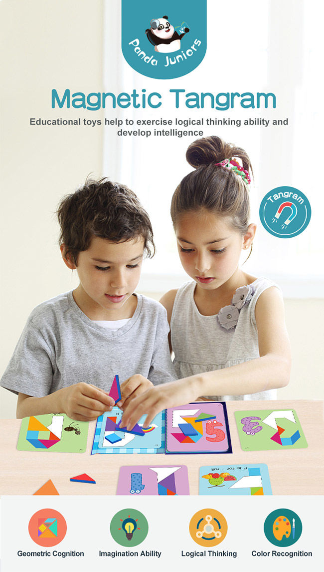 Travel EVA Games Preschool Educational Toys Geometric Cognition Tangram Puzzles For Kids 0