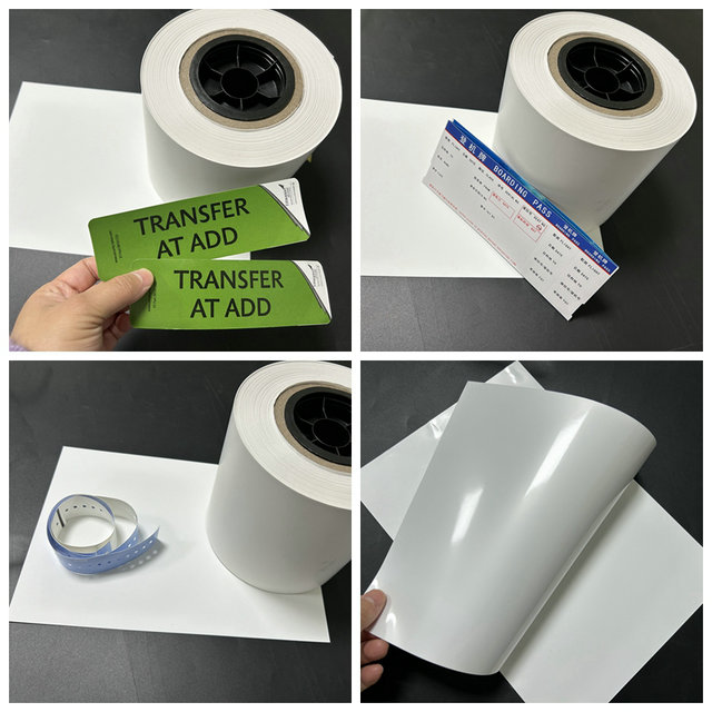 120um 130um 150um 1090mm Width Glossy One side Thermal Synthetic Paper For Making Wrist band