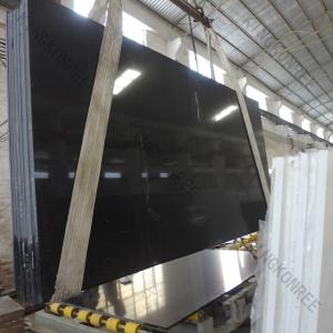 China Pure black Quartz slabs for sale, standard size 3000*1400mm on sale 
