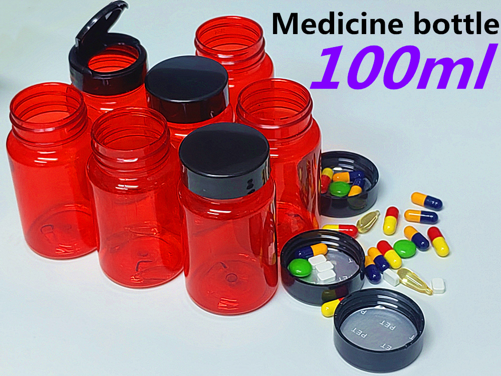 Wholesale Cheap 100ml 150ml Pet Plastic Supplement Pill Medicine Capsules Bottles Pharmaceutical Package Containers with PP Flip Top Cap
