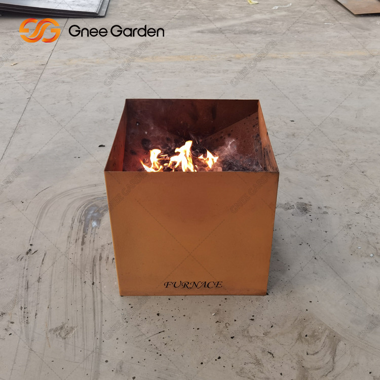 Simple Patio Garden Outdoor Camping Wood Burning 3mm Thick Corten Steel Rust Colour Fire Pit